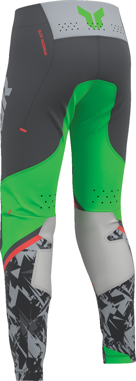 THOR Youth Sportsmode Punk'd Pants - Charcoal/Green - US 24 2903-2735