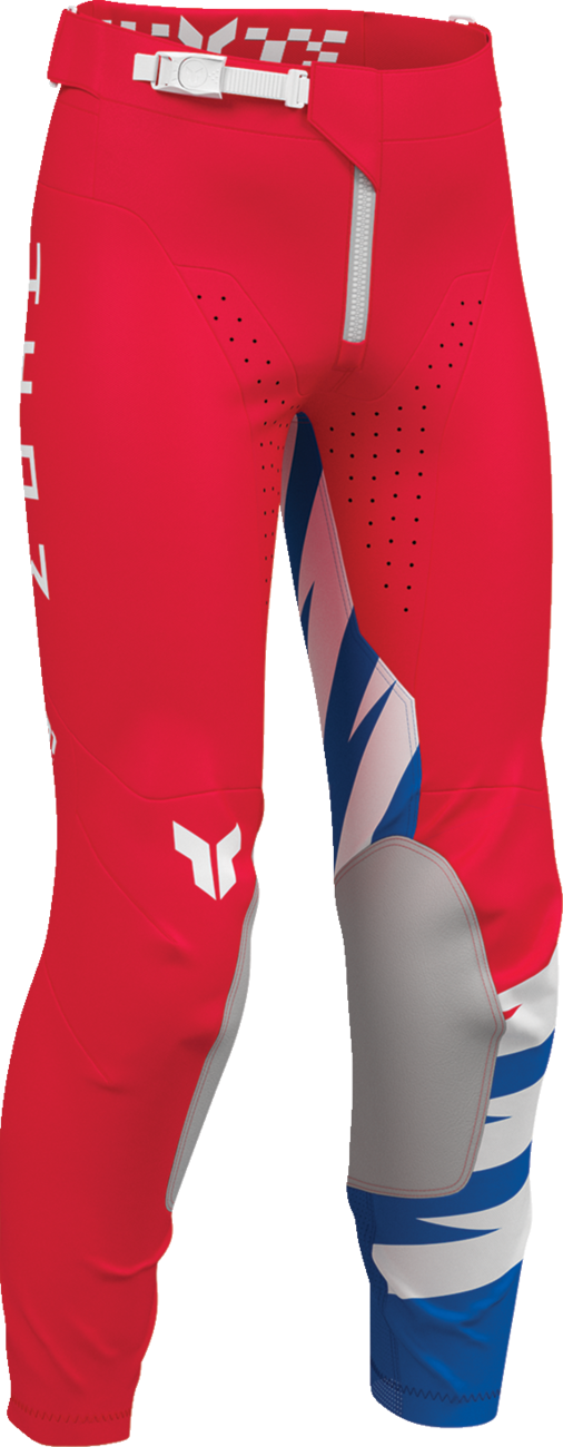 THOR Youth Launchmode Shockie Pants - Red/Blue - US 28 2903-2759