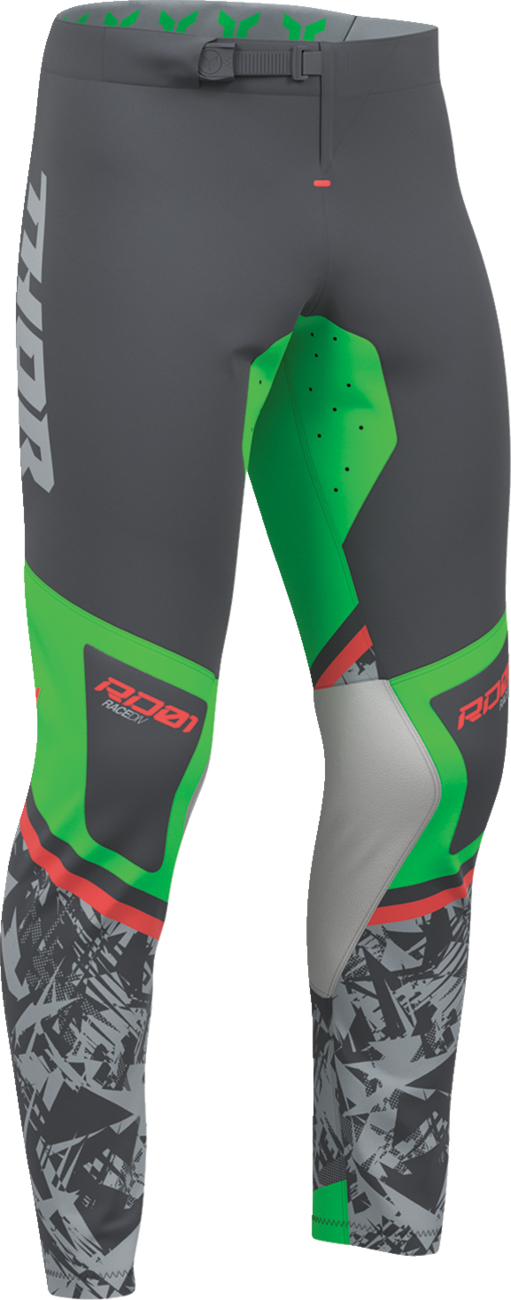 THOR Sportmode Punkd Pant's - Charcoal/Green - US 33 2901-13038