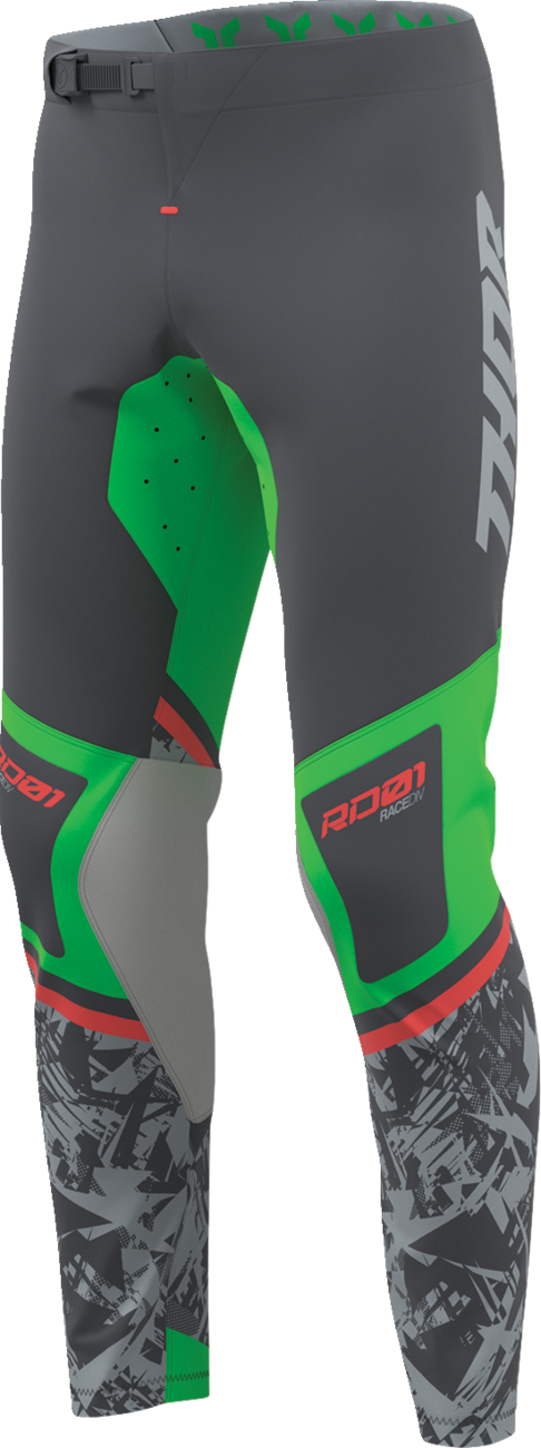 THOR Sportmode Punk'd Pants - Charcoal/Green - US 36 2901-13040