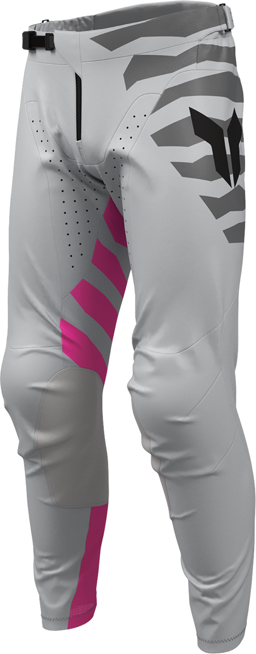 THOR Launchmode Shredder Pants - Gray/Fuchsia - US 28 2901-13060