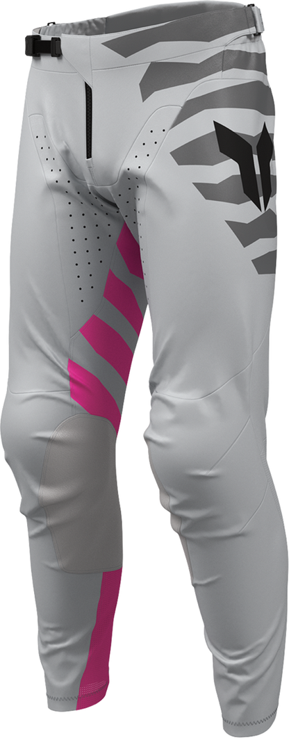 THOR Launchmode Shredder Pants - Gray/Fuchsia - US 28 2901-13060