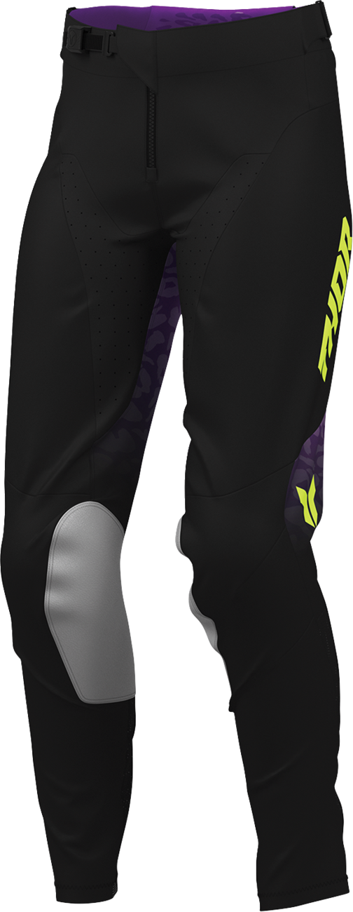 THOR Women's Launchmode Spotted Pants - Black/Purple - US 9/10 2902-0519