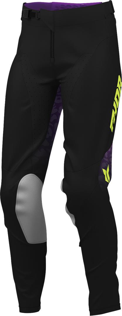 THOR Women's Launchmode Spotted Pants - Black/Purple - US 11/12 2902-0520
