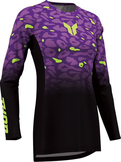 THOR Women's Launchmode Spotted Jersey - Black/Purple - Medium 2911-0401