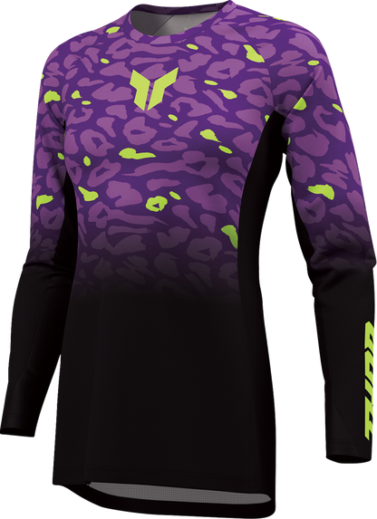 THOR Women's Launchmode Spotted Jersey - Black/Purple - Medium 2911-0401
