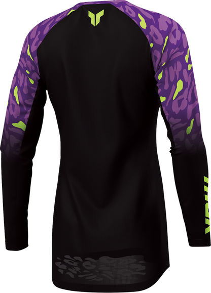 THOR Women's Launchmode Spotted Jersey - Black/Purple - Medium 2911-0401