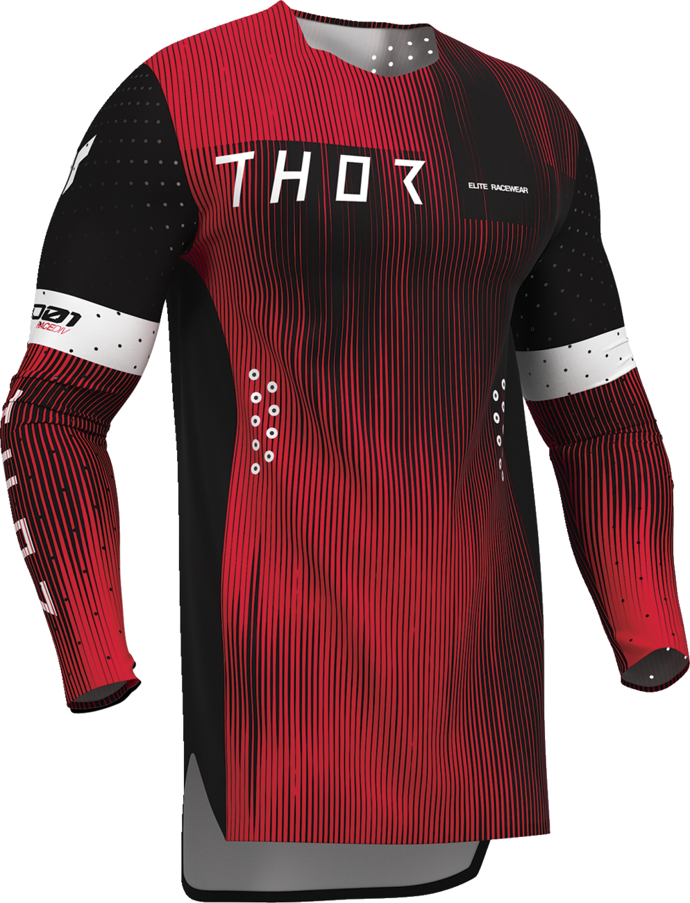 THOR Sportmode Vanish Jersey - Black/Red - Large 2910-8843
