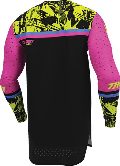THOR Sportmode Punk'd Jersey - Black/Fuchsia - Large 2910-8858