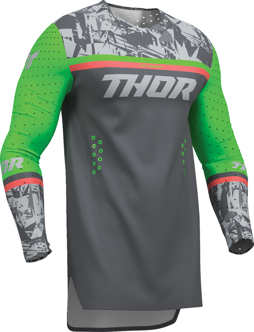 THOR Sportmode Punk'd Jersey - Charcoal/Green - Small 2910-8861