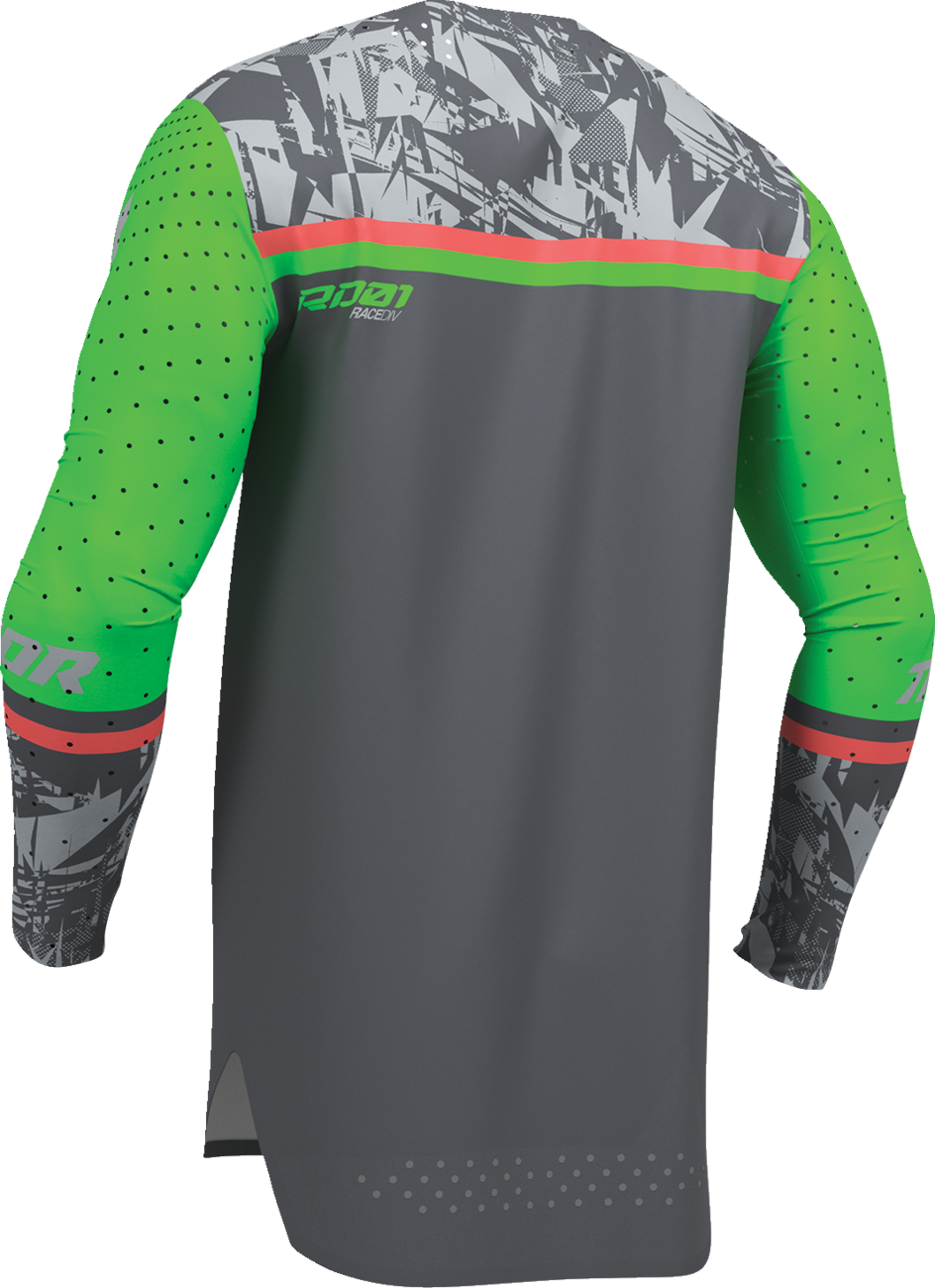 THOR Sportmode Punk'd Jersey - Charcoal/Green - Small 2910-8861