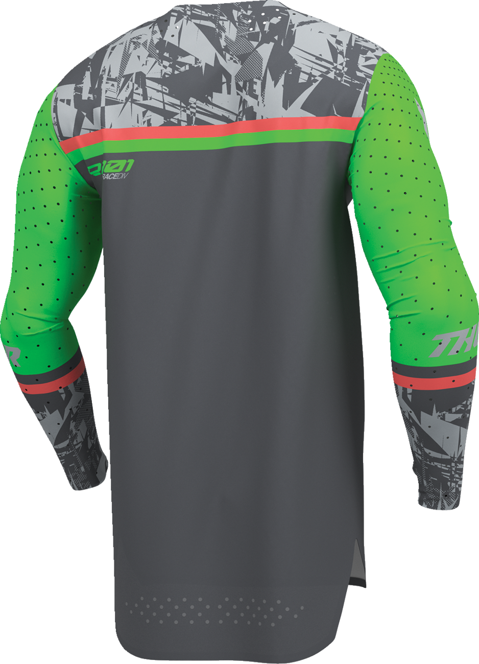 THOR Sportmode Punk'd Jersey - Charcoal/Green - Small 2910-8861
