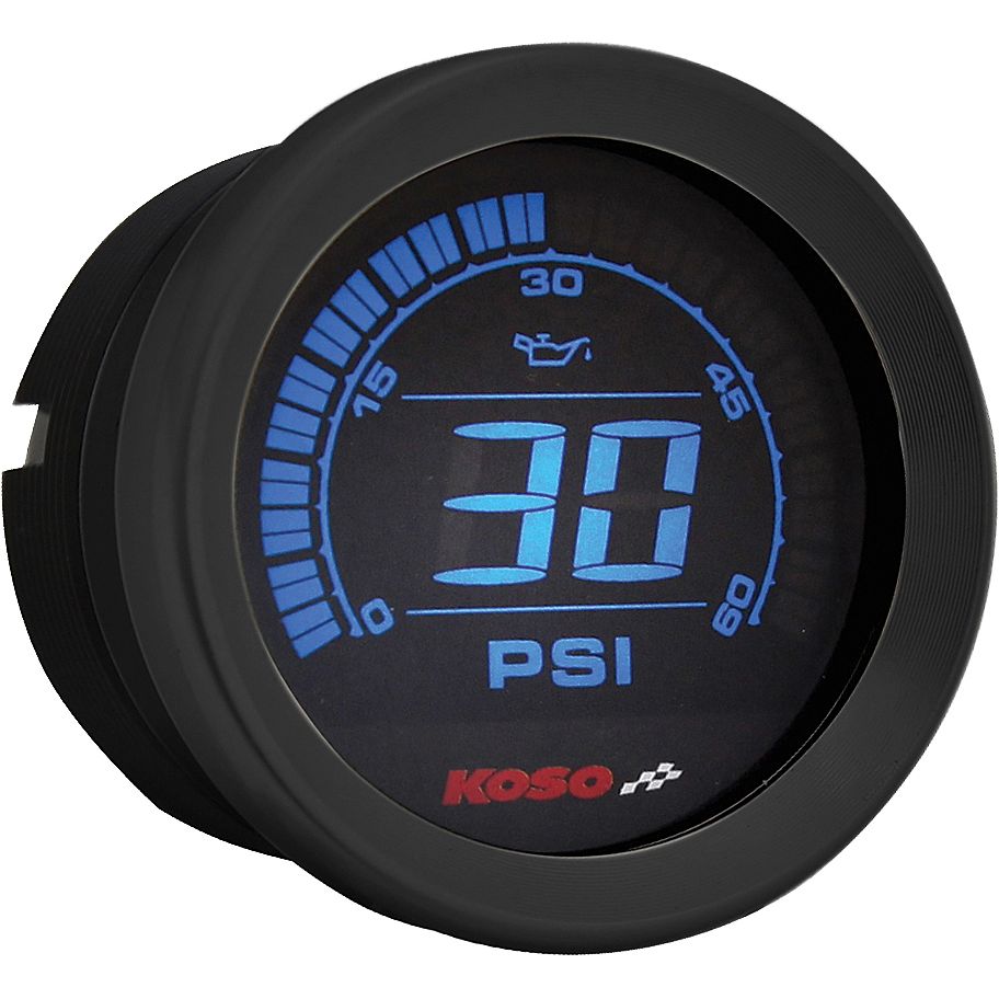 Hd 02 Series Gauge Kit Black Bezel Oil Temp