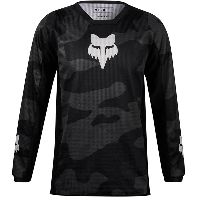 
                      
                        Fox Racing Boys Youth 180 Bnkr Motocross Jersey Black Camo 31429-247
                      
                    