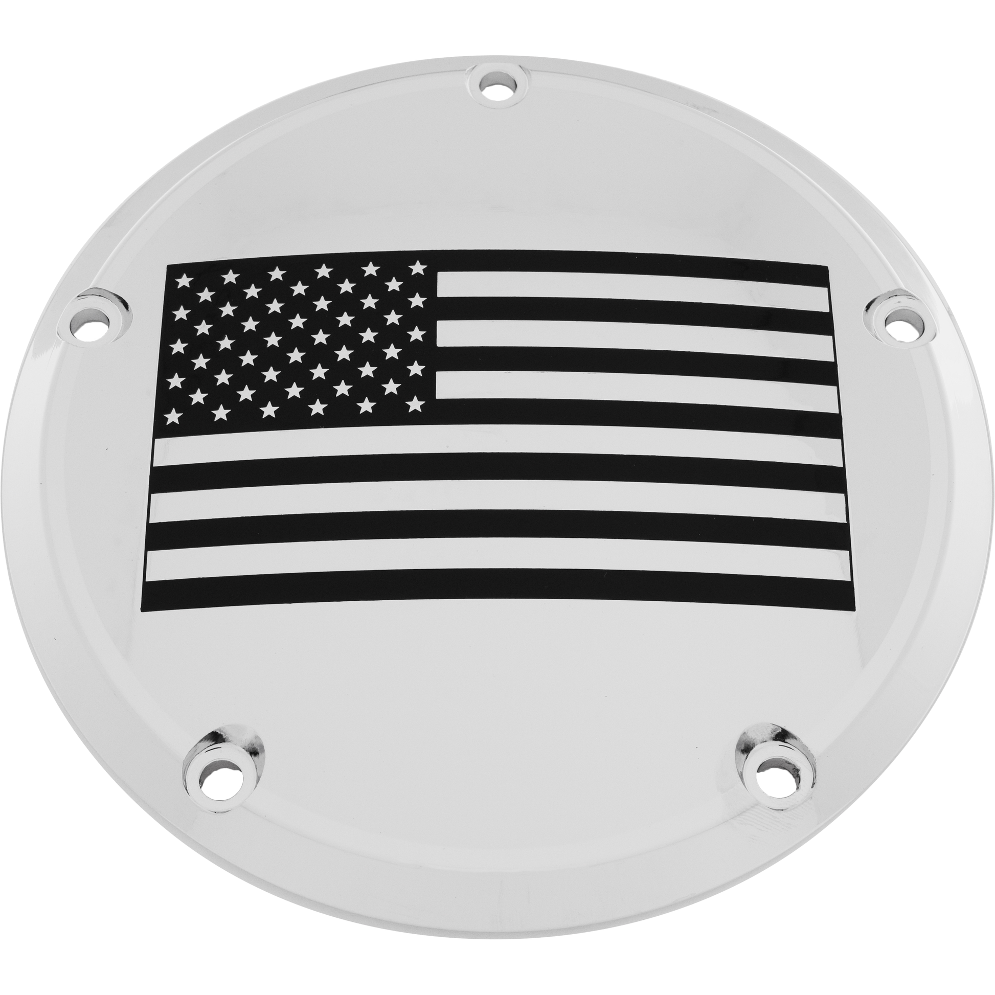 7   Tc Derby Cover American Flag Chrome