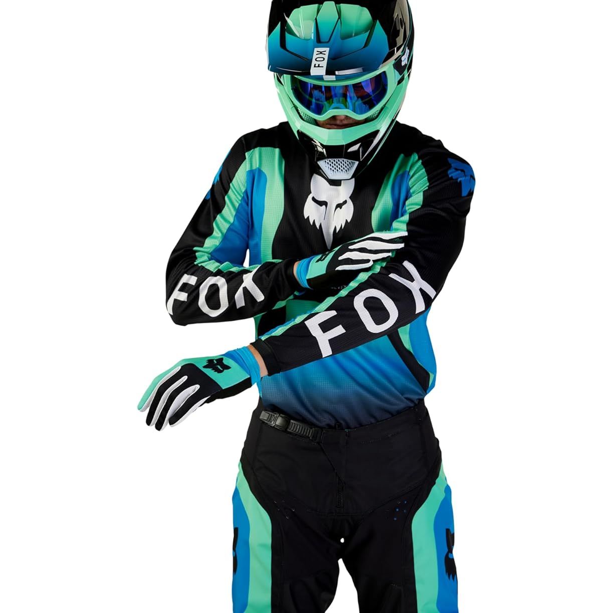 Fox Racing Men's 180 Ballast Motocross Jersey Black/Blue 31275-013