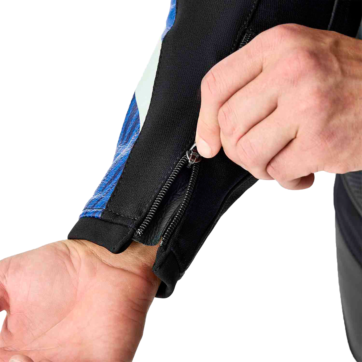 Tractech Evo D3o Jacket Blk/Blue Leather Md