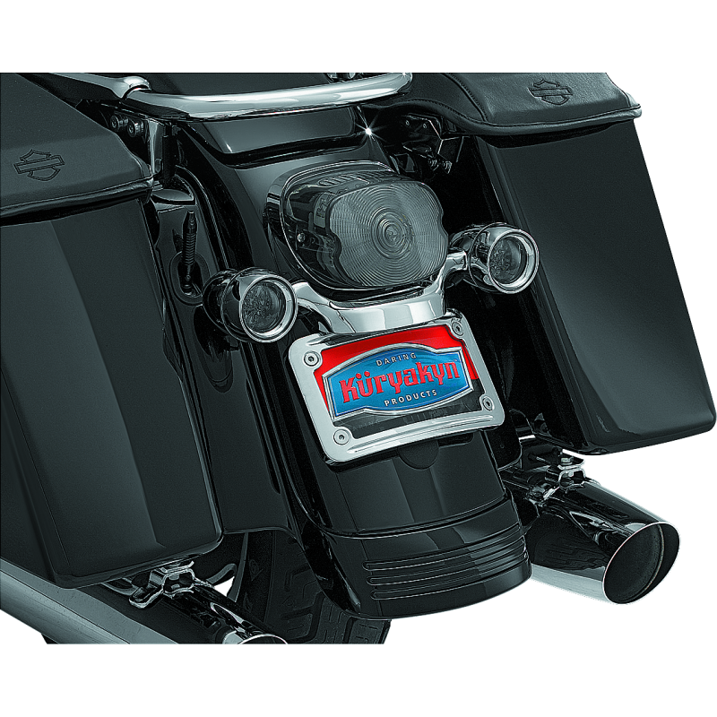 Kuryakyn Curved License Plate Mount Chrome