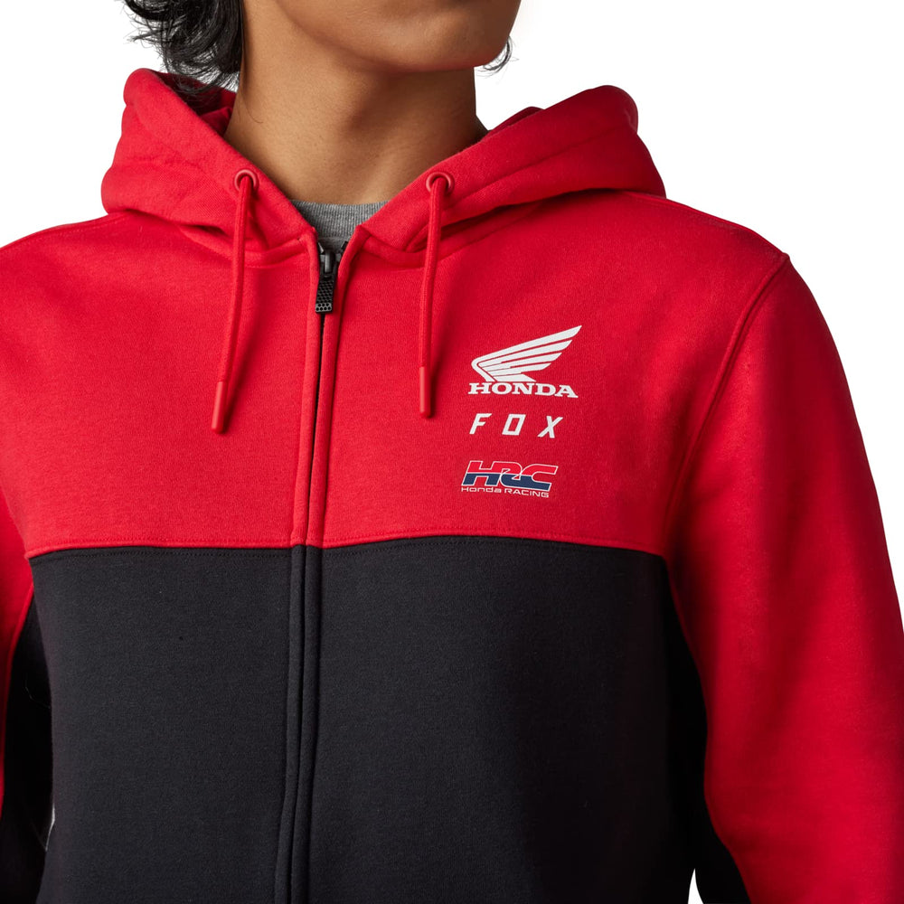 
                      
                        Fox Racing Men's Standard Fox X Honda Zip Fleece Hoodie, Flame RED, X-Large
                      
                    