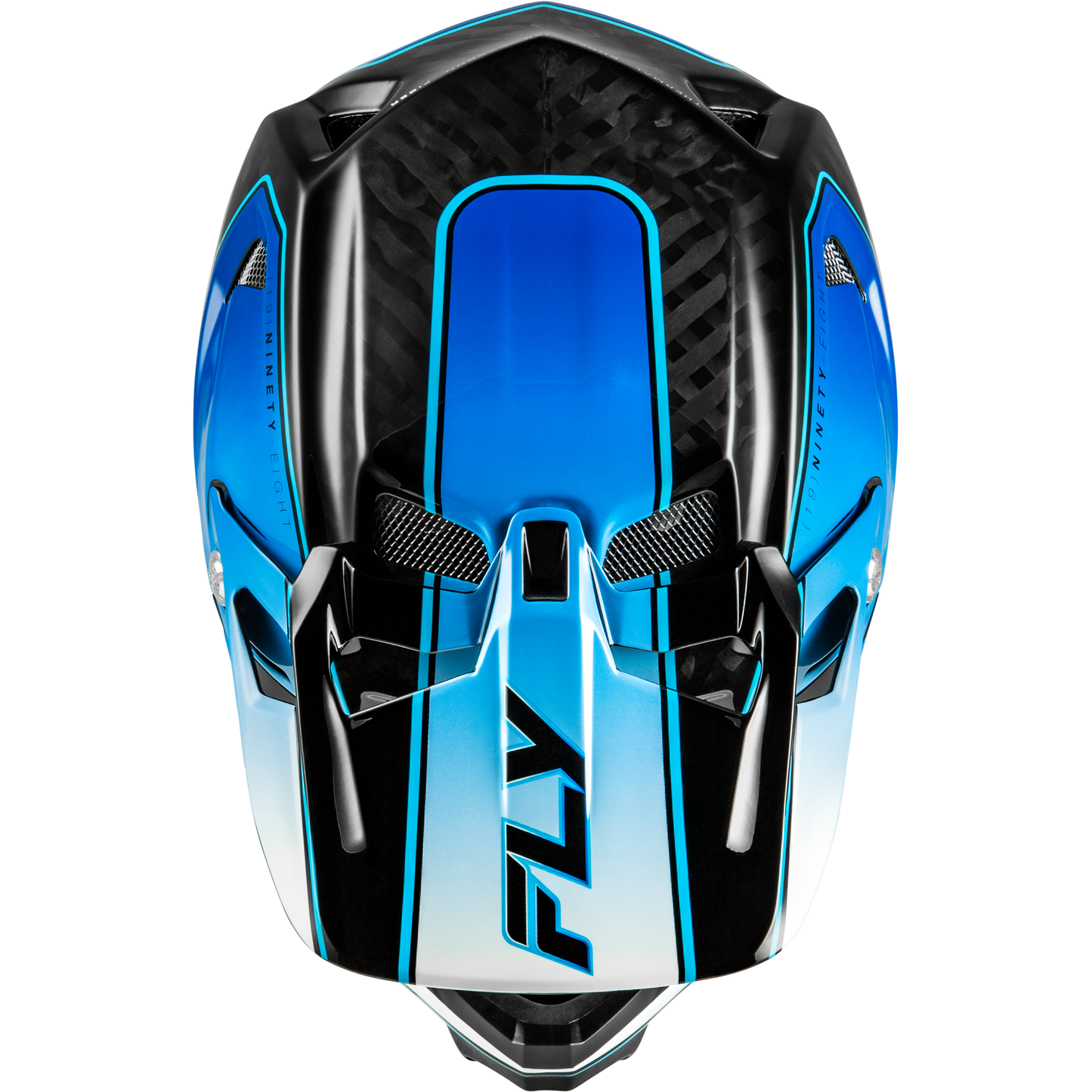 Werx R Flow Carbon Helmet Black Carbon/Blue/White Lg