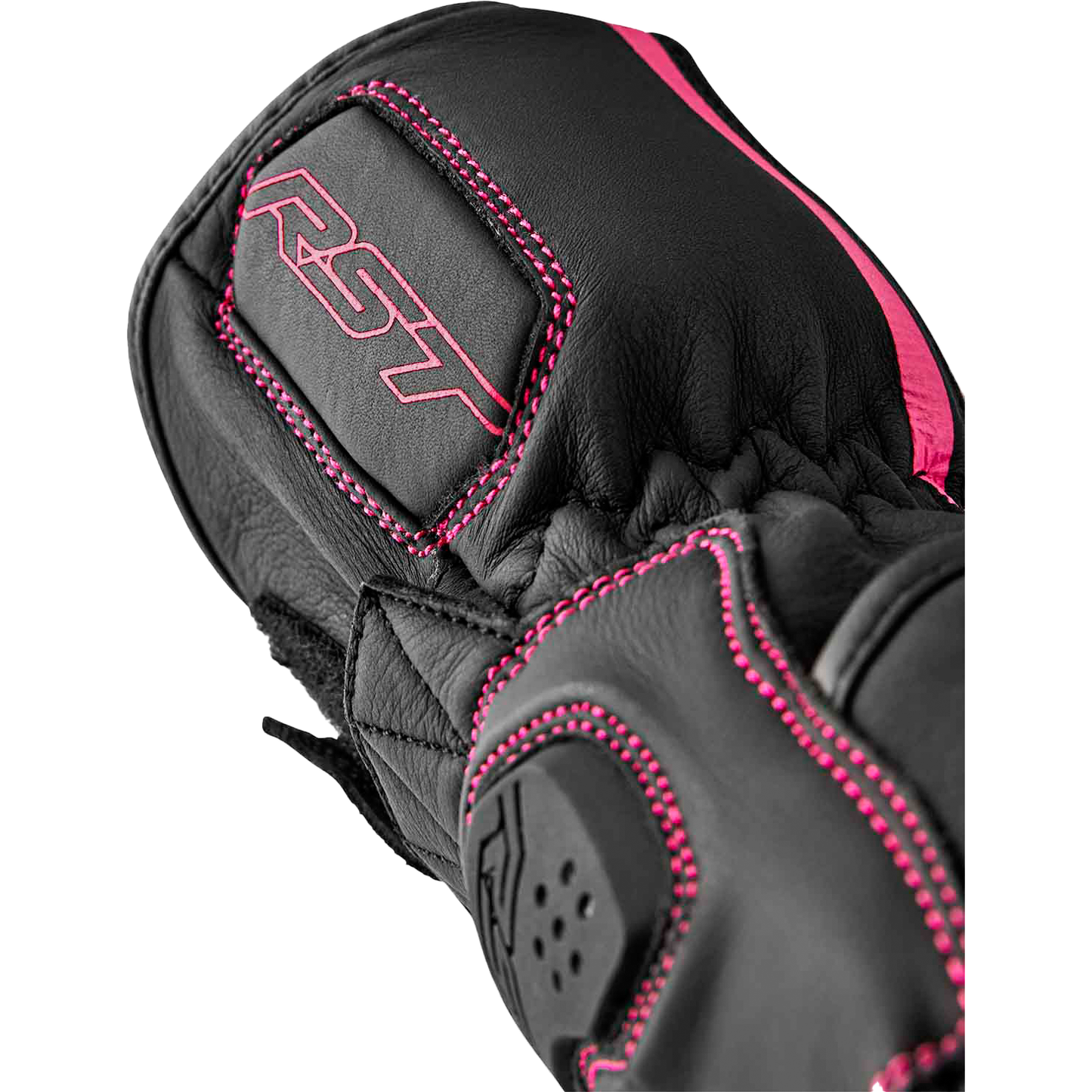 Womens S1 Glove Black/Pink Leather Md