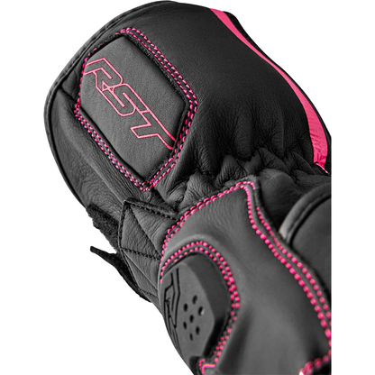Womens S1 Glove Black/Pink Leather Sm