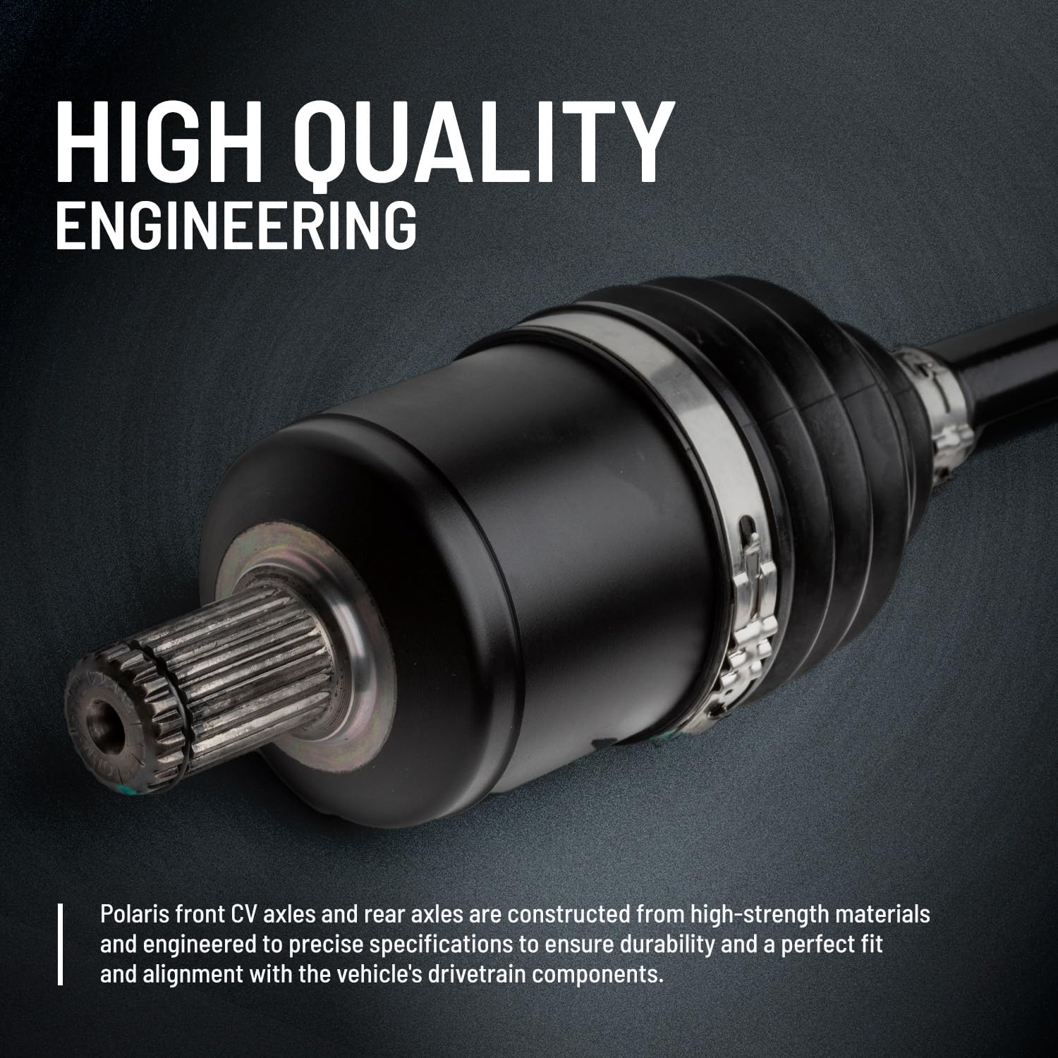 Polaris Rear Half Shaft CV Axle for Specific GENERAL 1000 & 4 1000 Models, Including Sport, Premium, Deluxe, RIDE COMMAND, EPS, Limited, Hunter, Full Assembly, OEM Part, Black, Qty 1-1334076