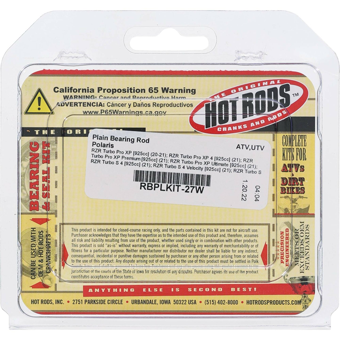 Plain Bearing Conn Rod White