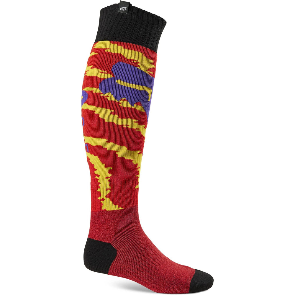 Fox Racing Men's Standard 180 NUKLR Motocross Sock, Fluorescent RED, Medium