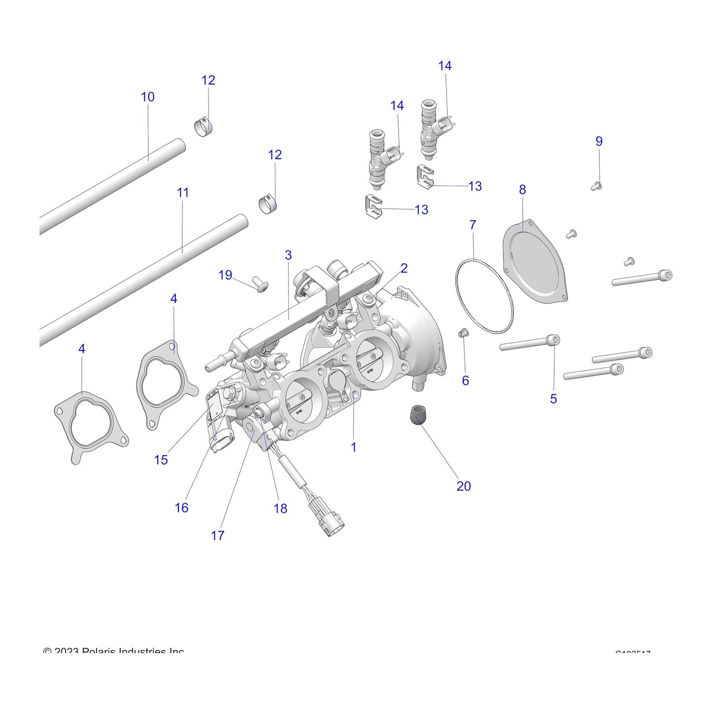 Polaris ATV O-Ring Throttle Cam Cover, Genuine OEM Part 5413599, Qty 1