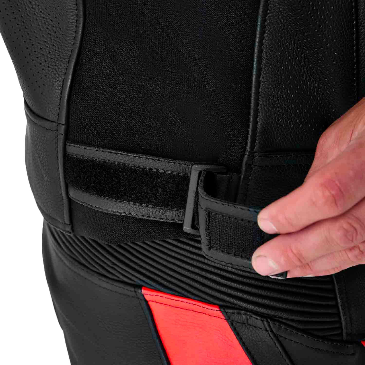 Tractech Evo D3o Jacket Blk/Flo Red Leather Sm