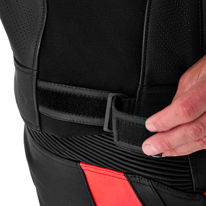 Tractech Evo D3o Jacket Blk/Flo Red Leather Xl