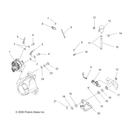 Polaris ATV Master Cylinder Brake Line, Rear, Genuine OEM Part 1910765, Qty 1