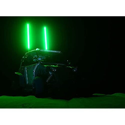 5150 Whips 187 Style Bluetooth Controlled LED Color Changing Whips - Move to Music/Sound - Crazy Bright. Crazy Strong. (Set of 2 Whips - 4Ft)