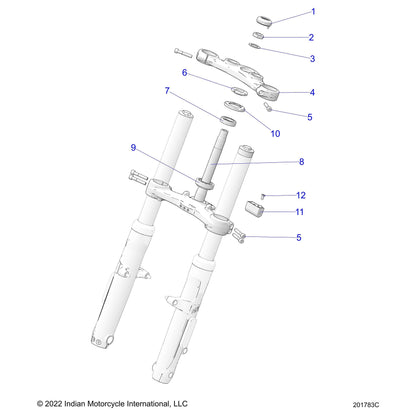 Indian Motorcycle Keys Assembly, Indian, Genuine OEM Part 1023281, Qty 1