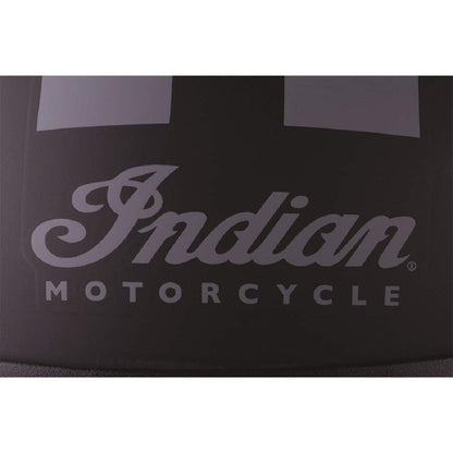 Indian Motorcycle Half Helmet with Gray Stripe, Black - M - 286963403