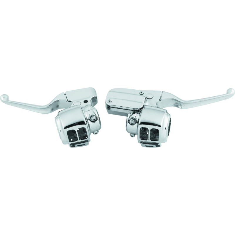 Bikers Choice 08-13 Touring Chrome Handlebar Control Kit W/O Switches FLT 11/16 Bore