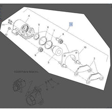 Polaris ATV Caliper Assembly, Dual Input, Genuine OEM Part 1912408, Qty 1