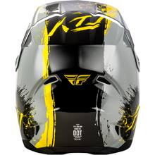Youth Kinetic Drip Helmet Grey/Black/Yellow Yl