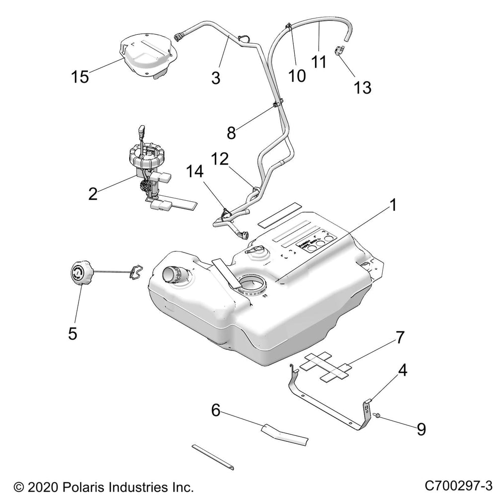 
                      
                        Polaris RZR ASM-FUEL TANK [INCL. 2], Genuine OEM Part 2637310, Qty 1
                      
                    