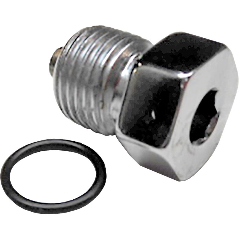 Trans Drain Plug Chr Oversize Big Twin 00 Up 9/16 18 Thread