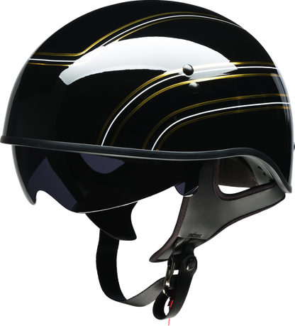 Z1R Vagrant Helmet - Varsity - Black/Gold - Medium 0103-1577