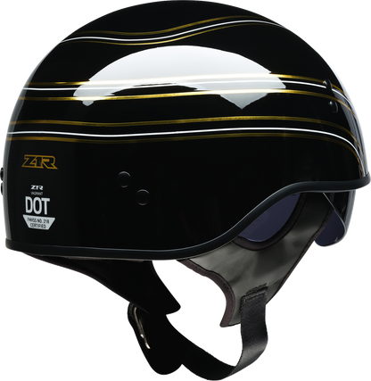 Z1R Vagrant Helmet - Varsity - Black/Gold - Large 0103-1578