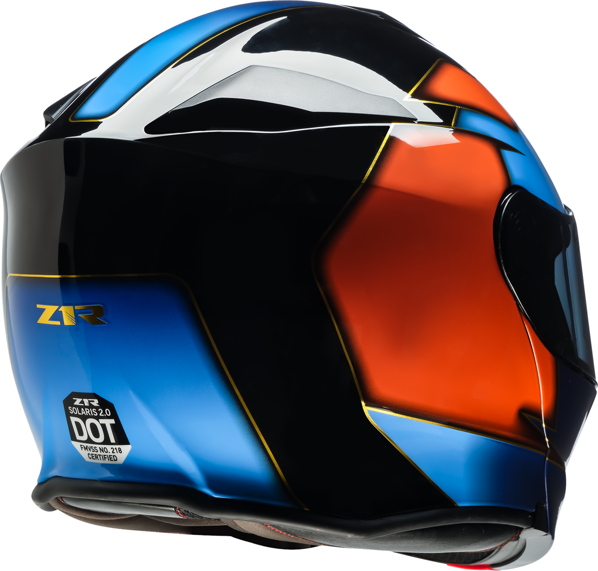 Z1R Solaris 2.0 Modular Helmet - Velocity - Black/Blue/Orange - Large 0100-3465