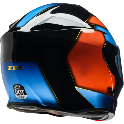 Z1R Solaris 2.0 Modular Helmet - Velocity - Black/Blue/Orange - Large 0100-3465