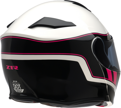 Z1R Solaris 2.0 Modular Helmet - Opus - Black/White/Pink - XS 0100-3494