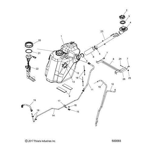 Polaris Slingshot Non Vented Fuel Cap, Lime Squeeze, Genuine OEM Part 2521278-630, Qty 1