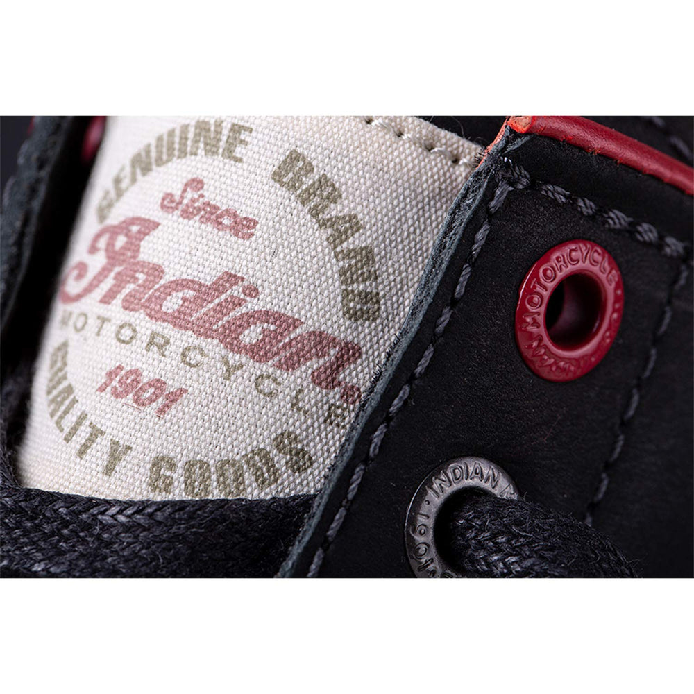 
                      
                        Indian Motorcycle Men's Leather Bryant Sneaker, Black - 10
                      
                    