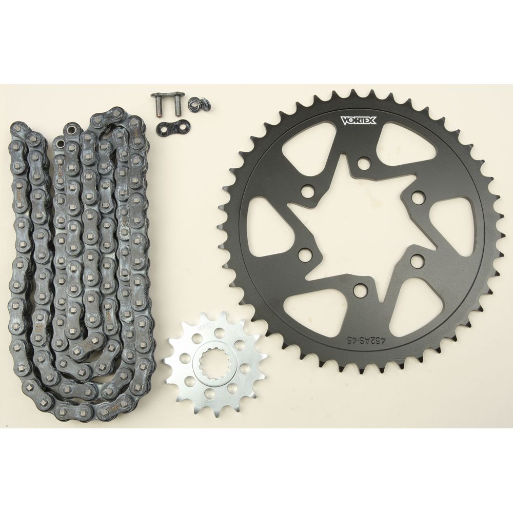 Sprocket/Chain Kit Stl/Stl 15/45t Sil Sx3 520 112l Blk