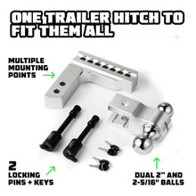 Rhino USA 6In Heavy Duty Drop Hitch - 2In (Silver)